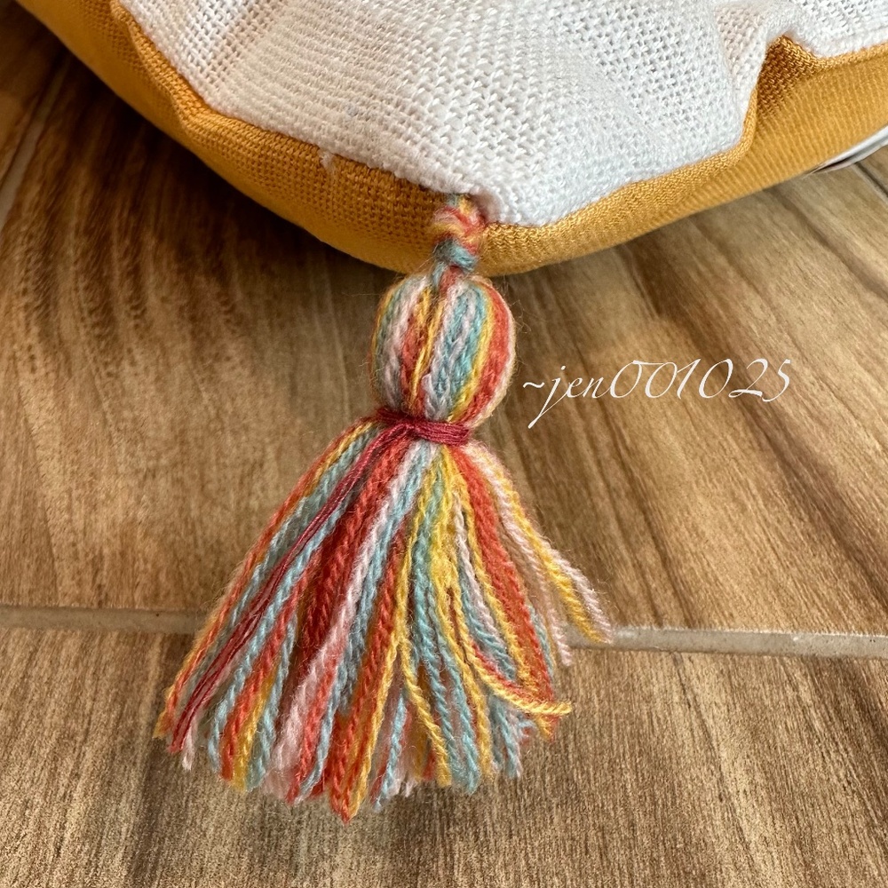"Just Wanna Have Sun" Embroidered Throw Pillow with Tassels - Room Essentials - Picture 10 of 10